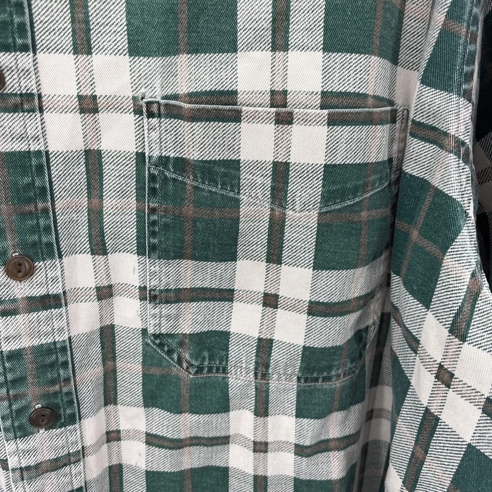 Vintage Abercrombie & Fitch Long Sleeve Button Front Flannel Shirt XL Grunge - Picture 3 of 11